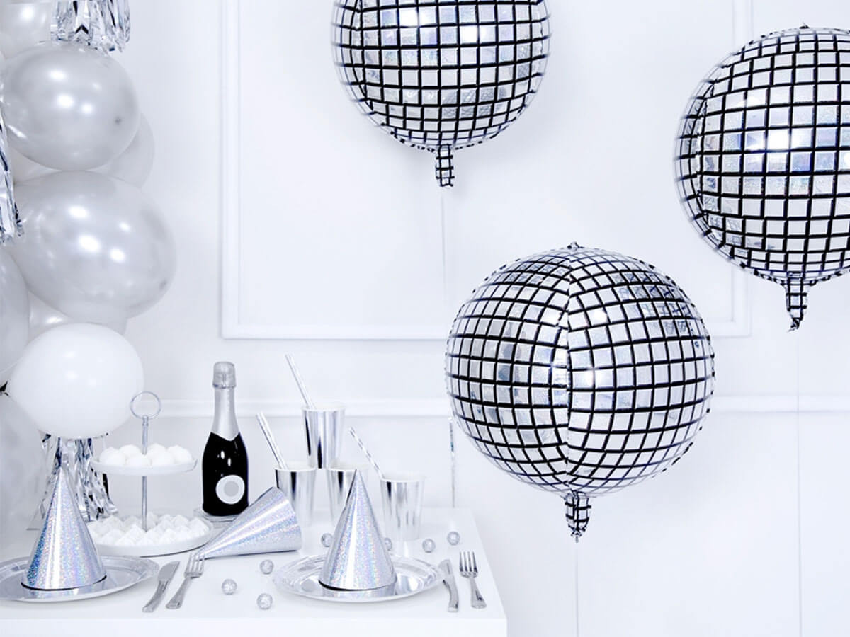 Balon foliowy Kula dyskotekowa 40cm FB36 PartyDeco